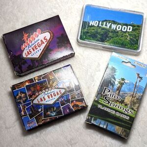 NIB - (Qty 4) Playing Cards - Las Vegas - Hollywood - Palm Springs